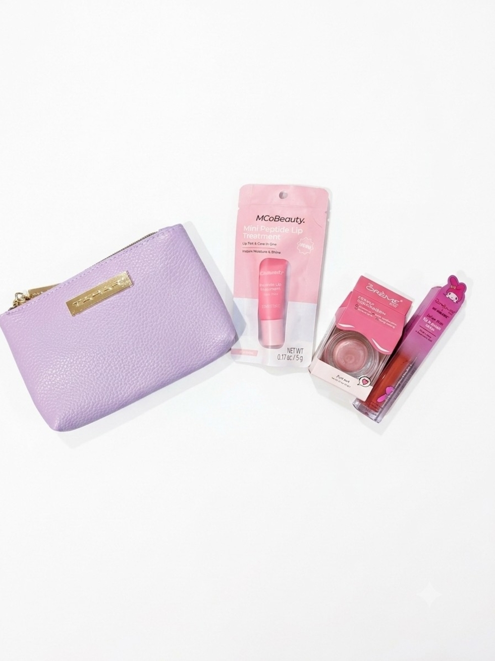 Tahari Lilac Cosmetic Pouch With Creme Shop Bundle